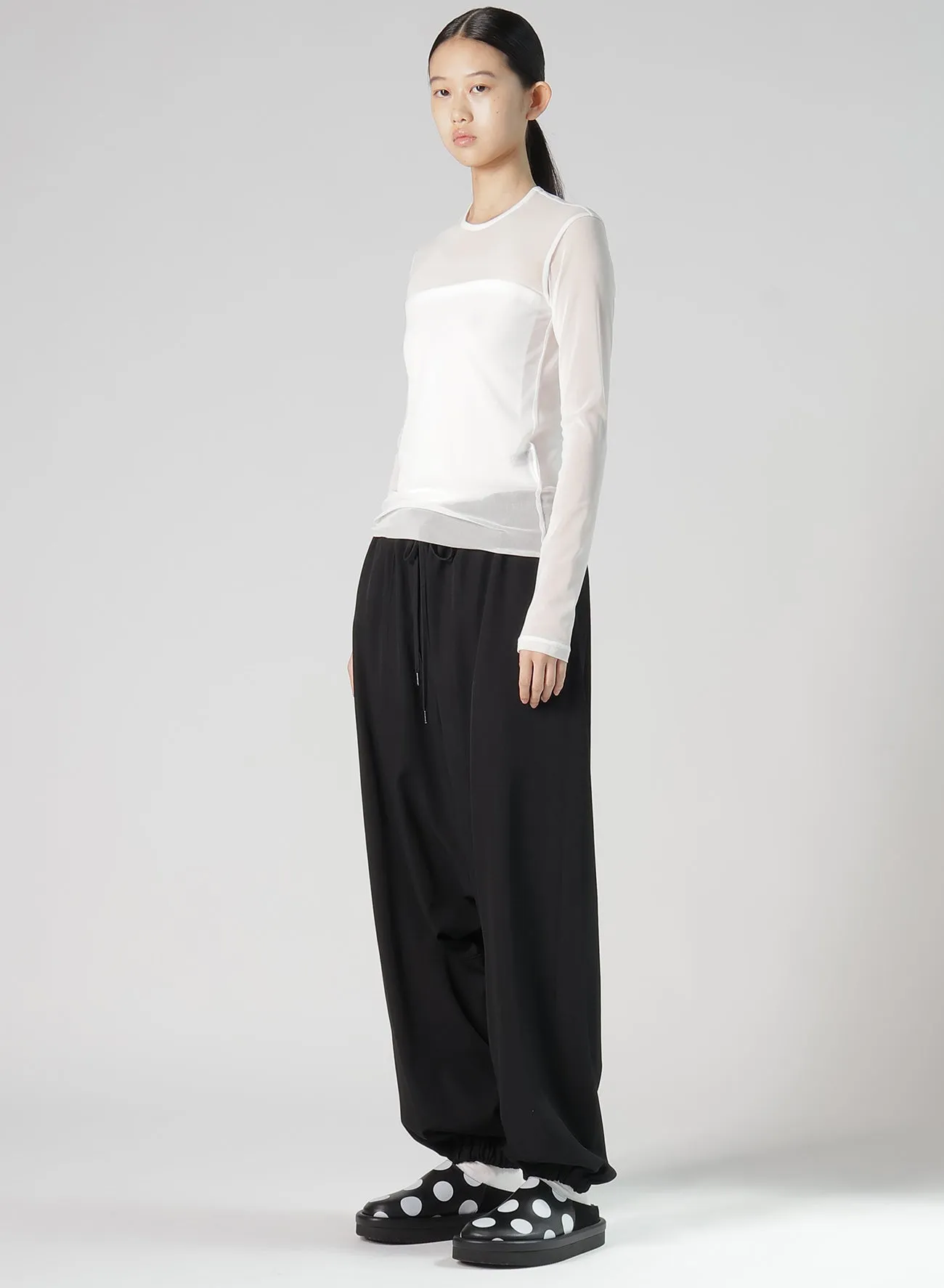TULLE CREW NECK T