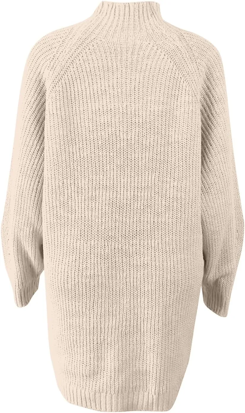 Women's Knitted Long-sleeved Loose Sweater Knitted Dress