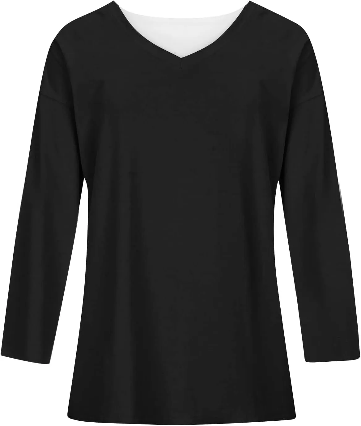 Womens Long Sleeve Tops Oversized V Neck Sweatshirts Casual Trendy Shirts Fall Winter Clothes 2024