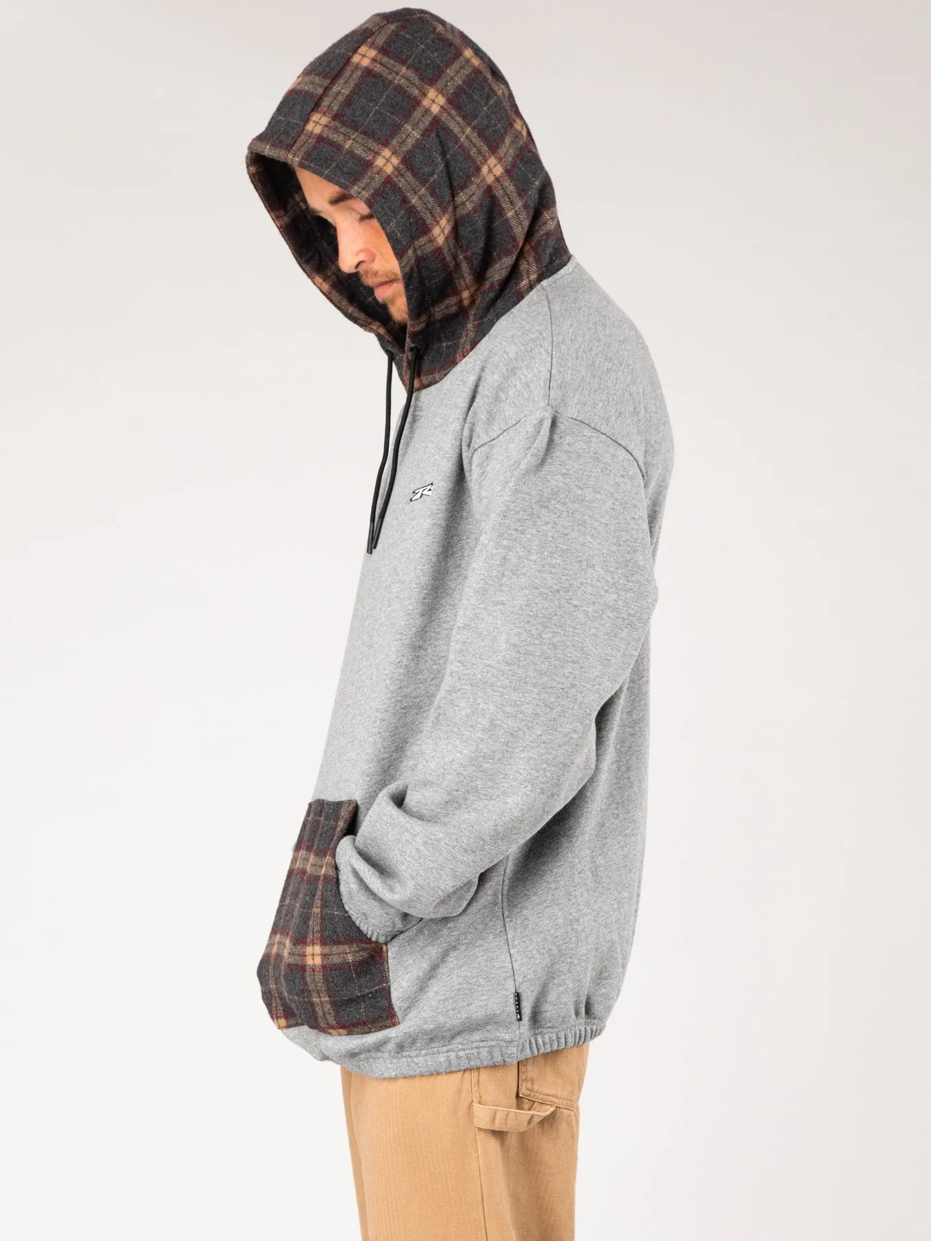Woodchuck Hooded Fleece - Dark Grey Marle
