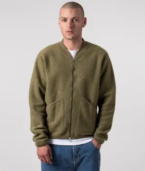 Wool Zip Bomber Jacket